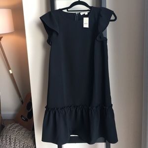 Loft Black Ruffle Dress